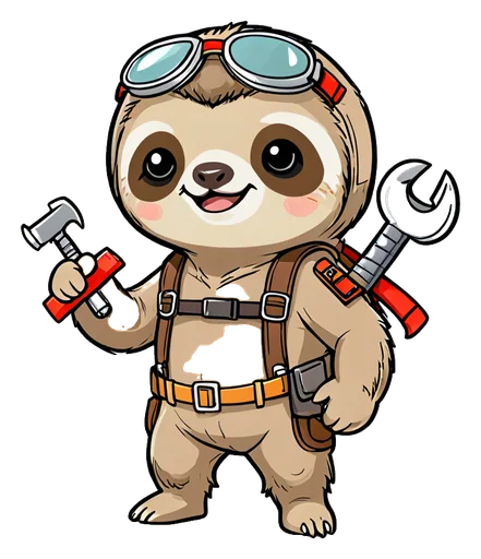 Sloth in goggles (stand-in for the Ranger)
